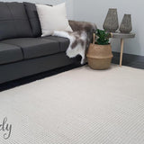 Darcy Natural Off-White Felted Wool Rug