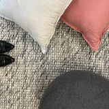Darcy Grey Felted Wool Round Rug