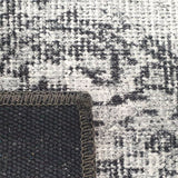 Spirit Charcoal Grey Faded Wash Medallion Transitional Rug