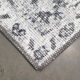 Spirit Charcoal Grey Faded Wash Medallion Transitional Rug