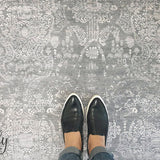 Spirit Silver Oriental Transitional Rug