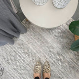 Queen Grey Hand Loomed Wool Rug