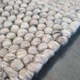 Queen Grey Hand Loomed Wool Rug