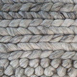 Queen Grey Hand Loomed Wool Rug