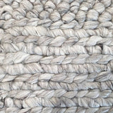Queen Silver Hand Loomed Wool Rug