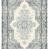 Freedom Grey Blue Medallion Pattern Rug