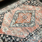 Elly Beige Orange Medallion Transitional Rug