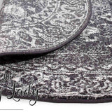 Awaken Charcoal Over Dyed Oriental Round Rug