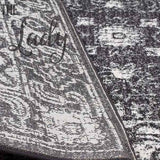 Awaken Charcoal Overdyed Power Loomed Hallway Runner