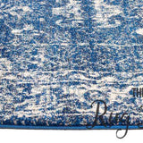 Awaken Navy Blue Overdyed Power Loomed Hallway Runner