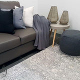 Awaken Silver Over Dyed Oriental Rug