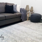 Awaken Silver Over Dyed Oriental Rug
