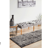 Awaken Charcoal Medallion Hallway Runner