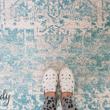 Awaken Blue Ivory Medallion Rug