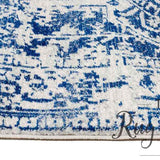 Awaken Navy White Power Loomed Hallway Runner