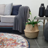 Awaken Orange Medallion Round Rug