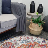 Awaken Orange Medallion Round Rug