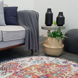Awaken Orange Medallion Round Rug