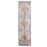 Awaken White Orange Power Loomed Hallway Runner