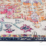 Awaken White Orange Power Loomed Hallway Runner