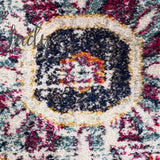 Awaken White Orange Power Loomed Hallway Runner