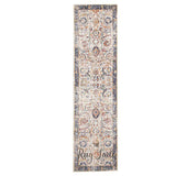 Awaken Ivory Orange Power Loomed Hallway Runner