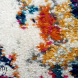 Awaken Ivory Orange Patterned Rug
