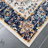 Awaken Ivory Orange Patterned Rug