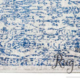 Awaken Blue White Power Loomed Hallway Runner