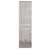 Awaken Grey White Power Loomed Hallway Runner