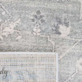 Awaken Silver Flower Medallion Transitional Rug