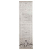 Awaken Silver Patterned Power Loomed Hallway Runner