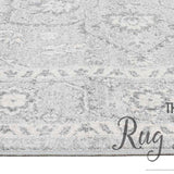 Awaken Silver Patterned Power Loomed Hallway Runner