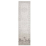 Awaken White Patterned Power Loomed Hallway Runner