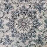 Awaken Ivory Grey Flower Medallion Transitional Rug
