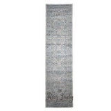 Awaken Silver Blue Diamond Hallway Runner