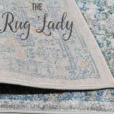 Awaken Silver Blue Diamond Hallway Runner