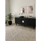 Darcy Diamond Light Grey Felted Wool Rug