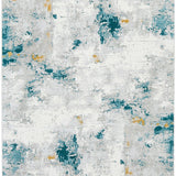 Emira Multi Colour Teal Abstract Rug