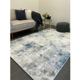 Emira Navy Grey Abstract Rug