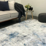 Emira Navy Grey Abstract Rug