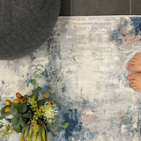 Emira Navy Grey Abstract Rug