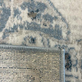 Emira Blue Off White Cornflower Medallion Rug