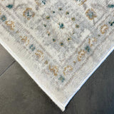 Emira Green Off White Ornate Medallion Rug