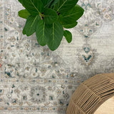 Emira Green Off White Ornate Medallion Rug
