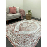 Emira Beige Grey Floral Medallion Rug
