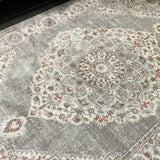 Emira Beige Grey Floral Medallion Rug