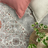 Emira Beige Grey Floral Medallion Rug