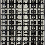 Empire Black Beige Geometric Greek Key Rug