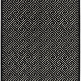 Empire Black Beige Greek Key Pattern Rug